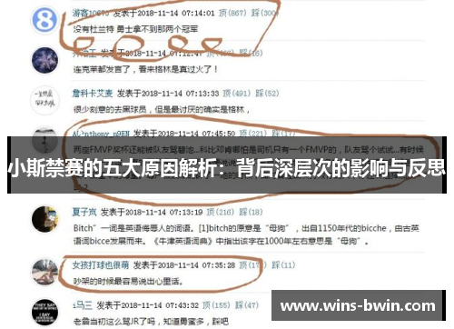 小斯禁赛的五大原因解析：背后深层次的影响与反思