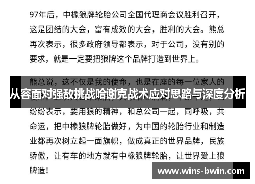 从容面对强敌挑战哈谢克战术应对思路与深度分析